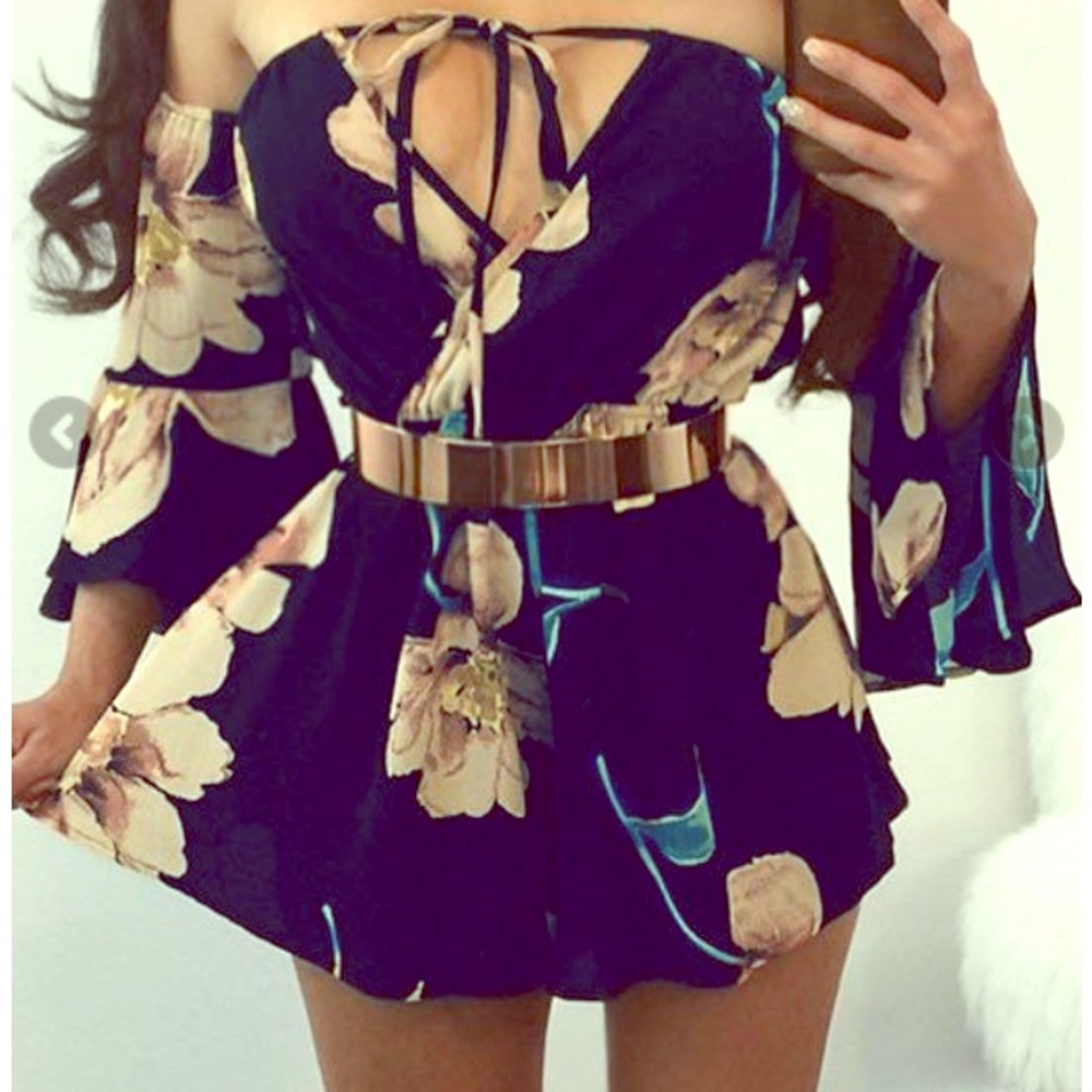Floral print romper *sold